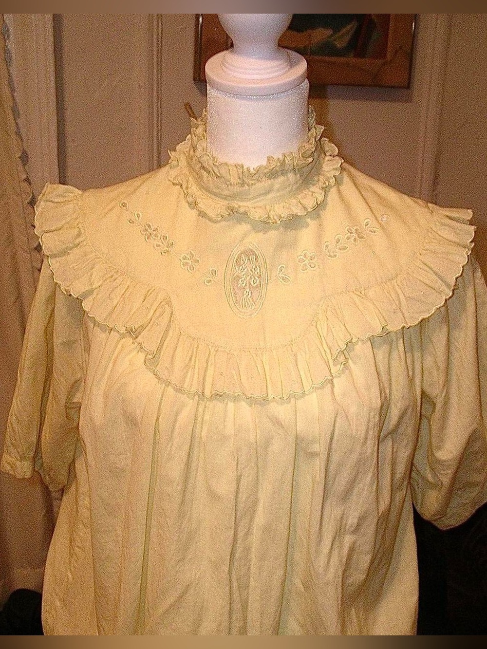Vintage Victorian Style Ruffled Blouse